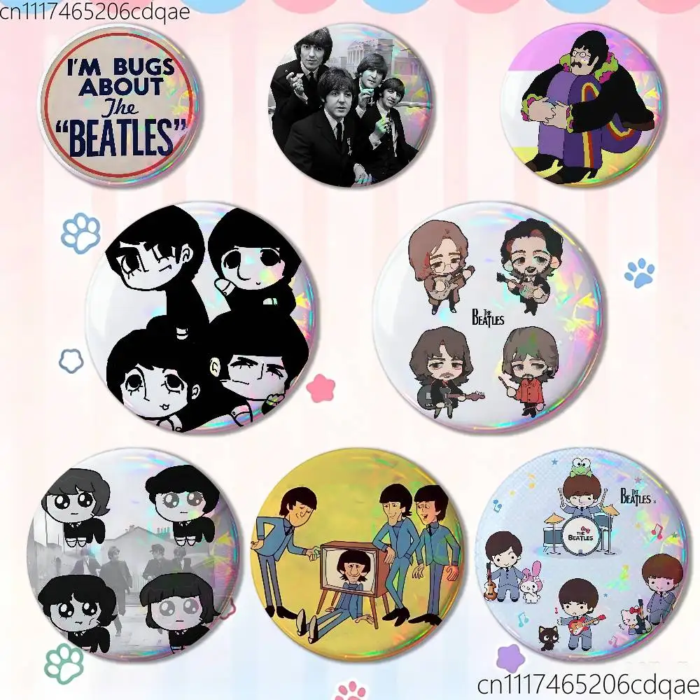 Rock Band The B-Beatles Badges Button Round Creative Pin Brooch Badge Bag Decor Accessories Fans Collect Friends Gifts