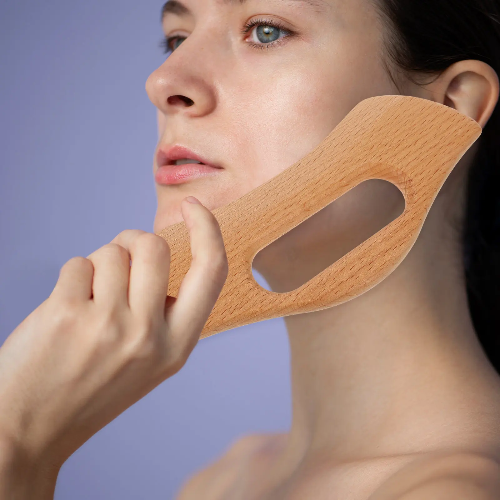 

Wooden Gua Sha Board Natural Wood Scraping Tool Ergonomic Grip Full Body Muscle Scraping Tool for Massage Therapy Muscle Relief
