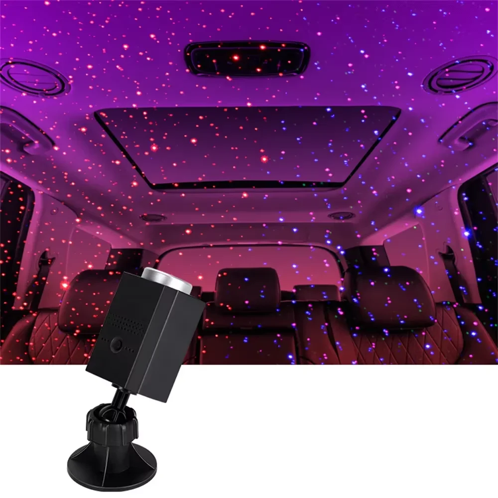 Pop USB Rechargeable Starry Sky Projector With Battery Multiple Modes Car Starry Sky Projection Lamp Bedroom Atmosphere Night Li