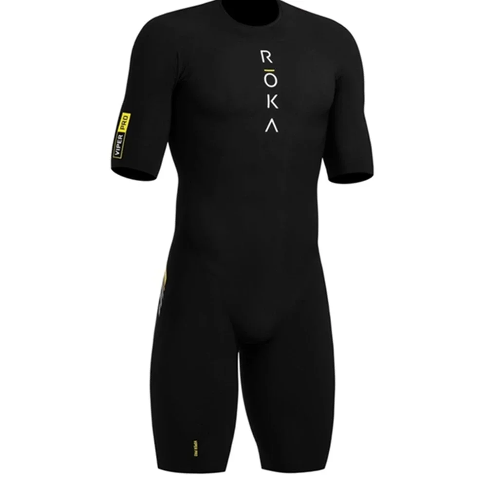 Roka Triathlon Suit Men Short Sleeve Cycling Jersey Jumpsuit Triathlon Speedsuit Trisuit Ciclismo Hombre Ropa Running Clothing