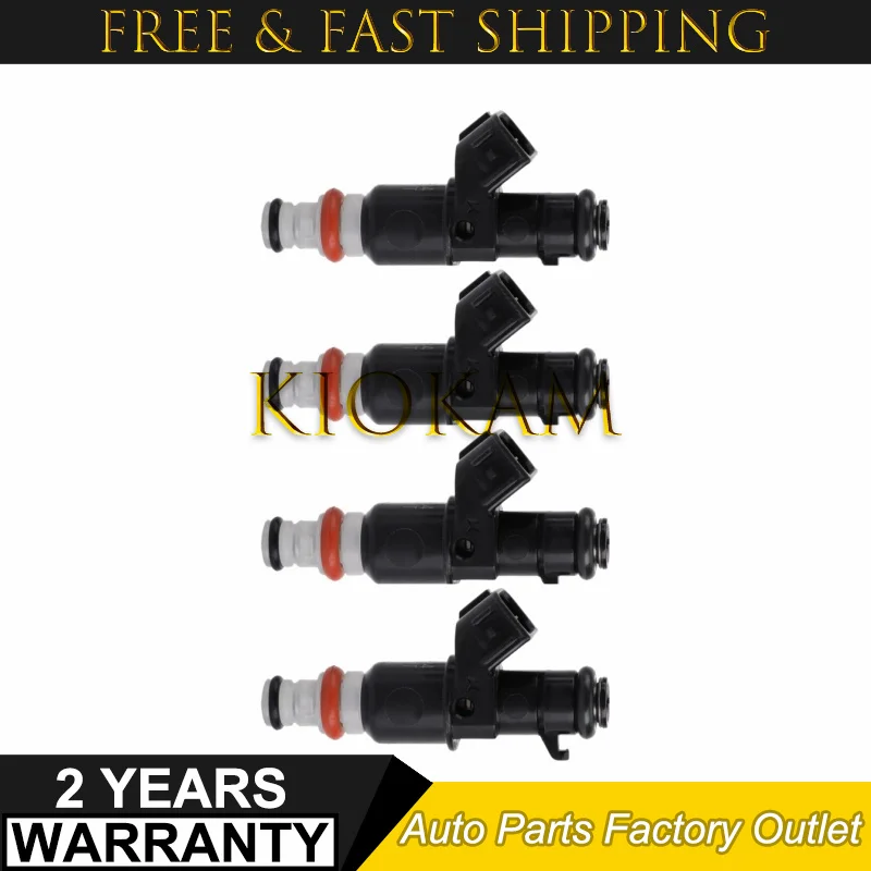 4PCS 16450-RAA-A01 16450RAAA01 16450 RAA A01 for 2003-2007 Honda CRV 2.4L Fuel Injector Nozzle