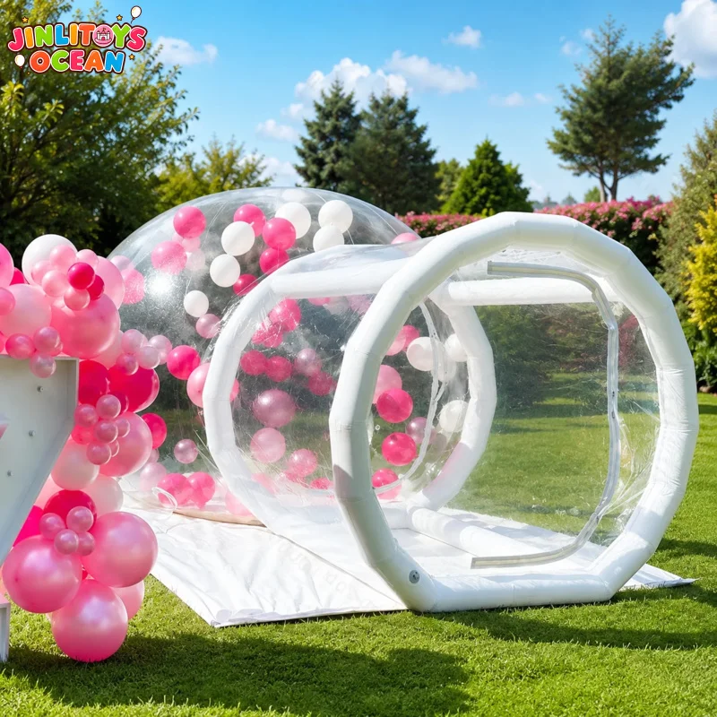 Factory Direct Transparent Inflatable Balloon Bubble Tent-Waterproof Outdoor Dome Air Blower Easy Setup Custom Logo Durable PVC