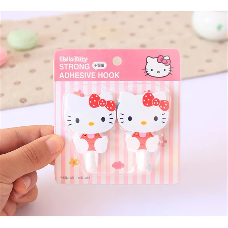 Bonito e criativo Kitty Door Wall Hooks, sem adesivo de perfuração, sucção forte, banheiro, cabide de cozinha