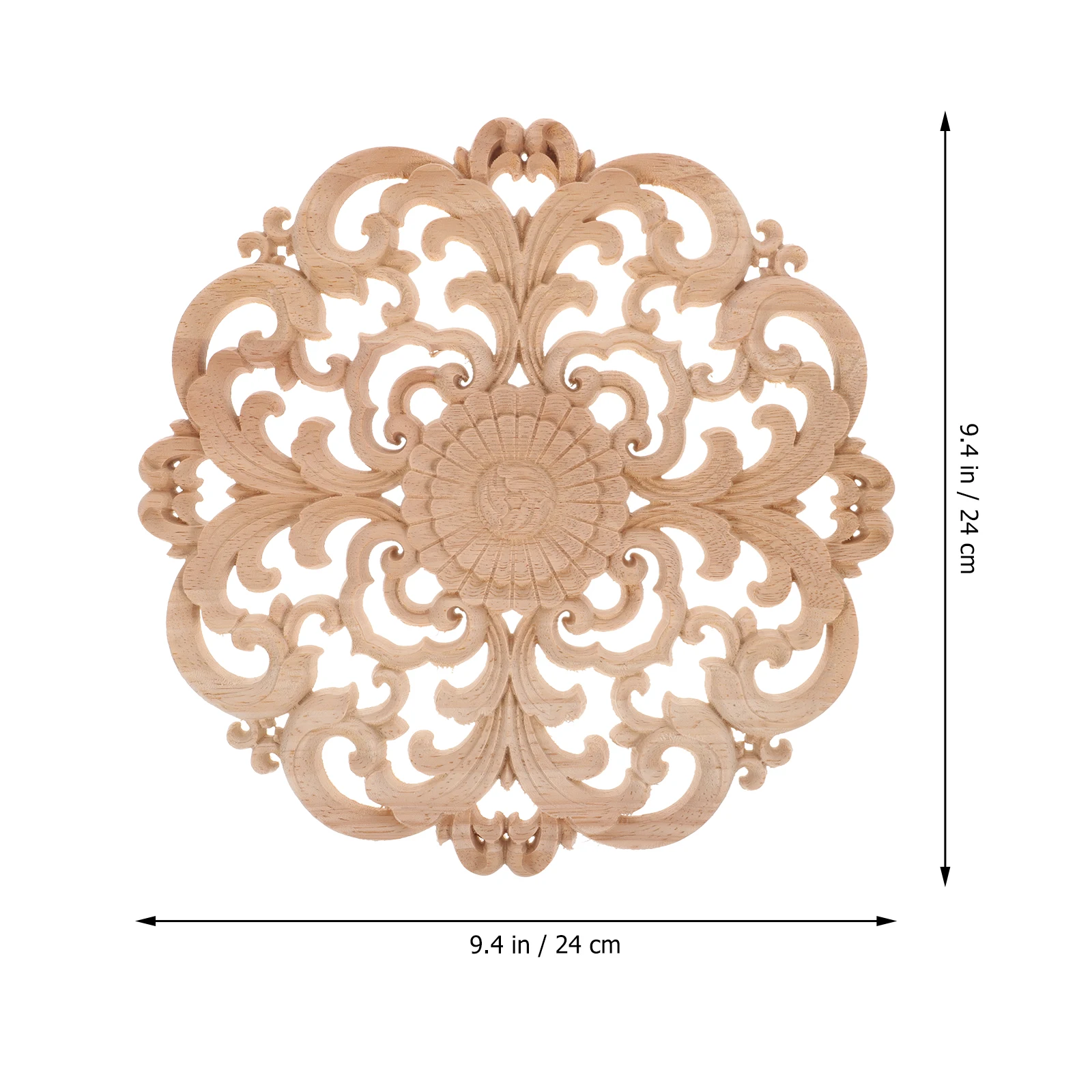 

Wood Carved Onlay Applique Unpainted Frames Vintage Home Decor Wall Door Furniture Cabinet Window Solid Natural Creative