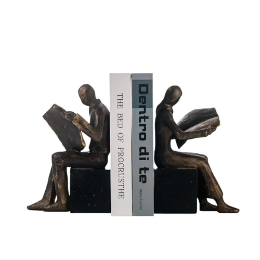 

Декоративные подставки для книг, прочные держатели для книг, нескользящие, винтажные аксессуары для домашнего декора, для кабинета, офиса, книжной полки, из смолы, 1 пара/2 шт.