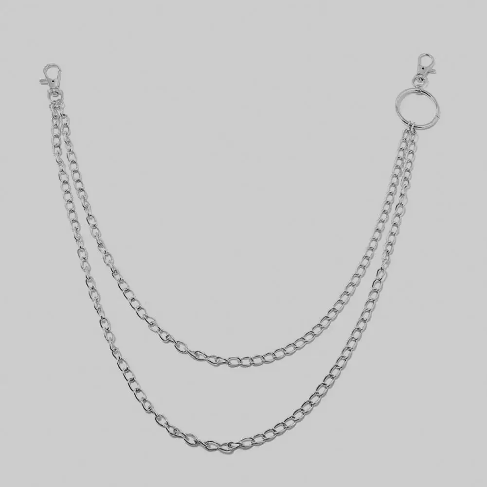 Cool Belt Chain  Three Layers Accessory Pants Chain  Hip Hop Delicate Pant Key Ring