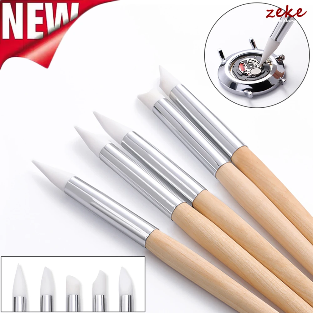 

Watch Dial Cleaner Set of 5pcs/bag Dirt Remover Tool Kit Rubber Tips for Cleaning Watch Hands Movement L4529 Watch Accessories