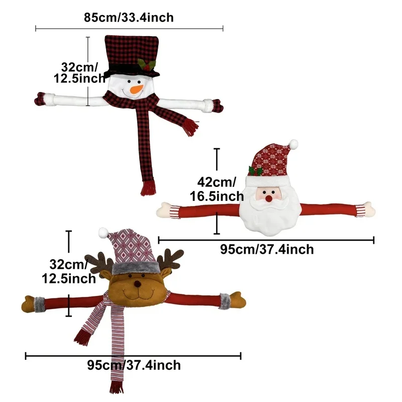 Christmas Decorations Santa Claus Snowman Tree Topper Hanging Ornaments Holiday Seasonal Vintage Traditional Ornaments