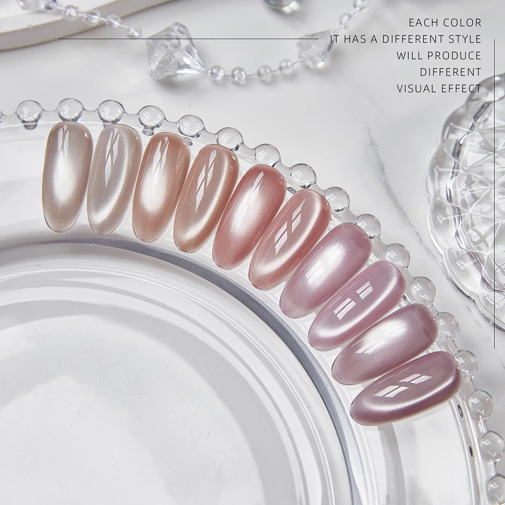 Vendeeni 5 Farben/Set Kristall-Katzenaugen-Gel-Nagellack Semi-Permanent Funkelnder Magnetischer UV-LED-Soak-Off-Gel-Lack mit Display – Detail 14