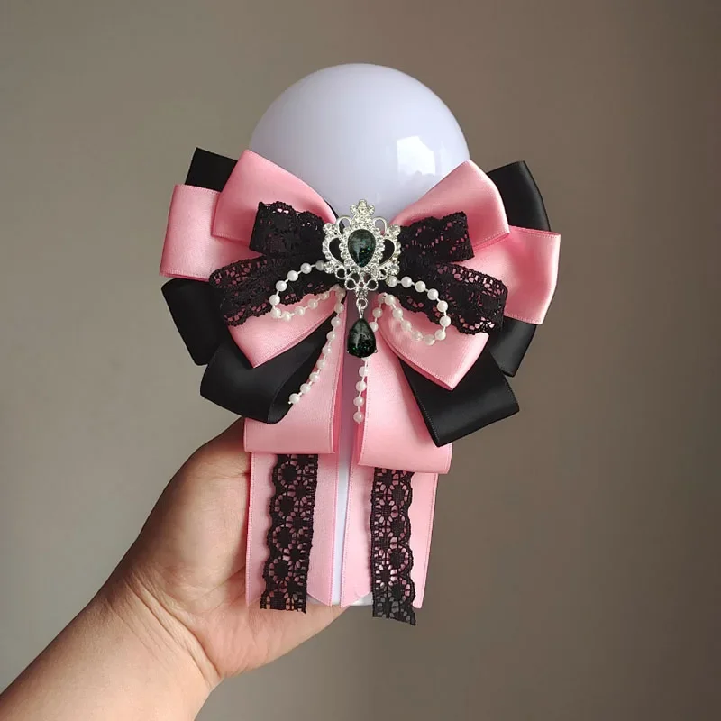 Retro Lolita Strik Origineel Ontwerp Handgemaakte Sieraden Hofstijl Rok Kraag Bloem Mode Concert Karaat Stok Strik Clip