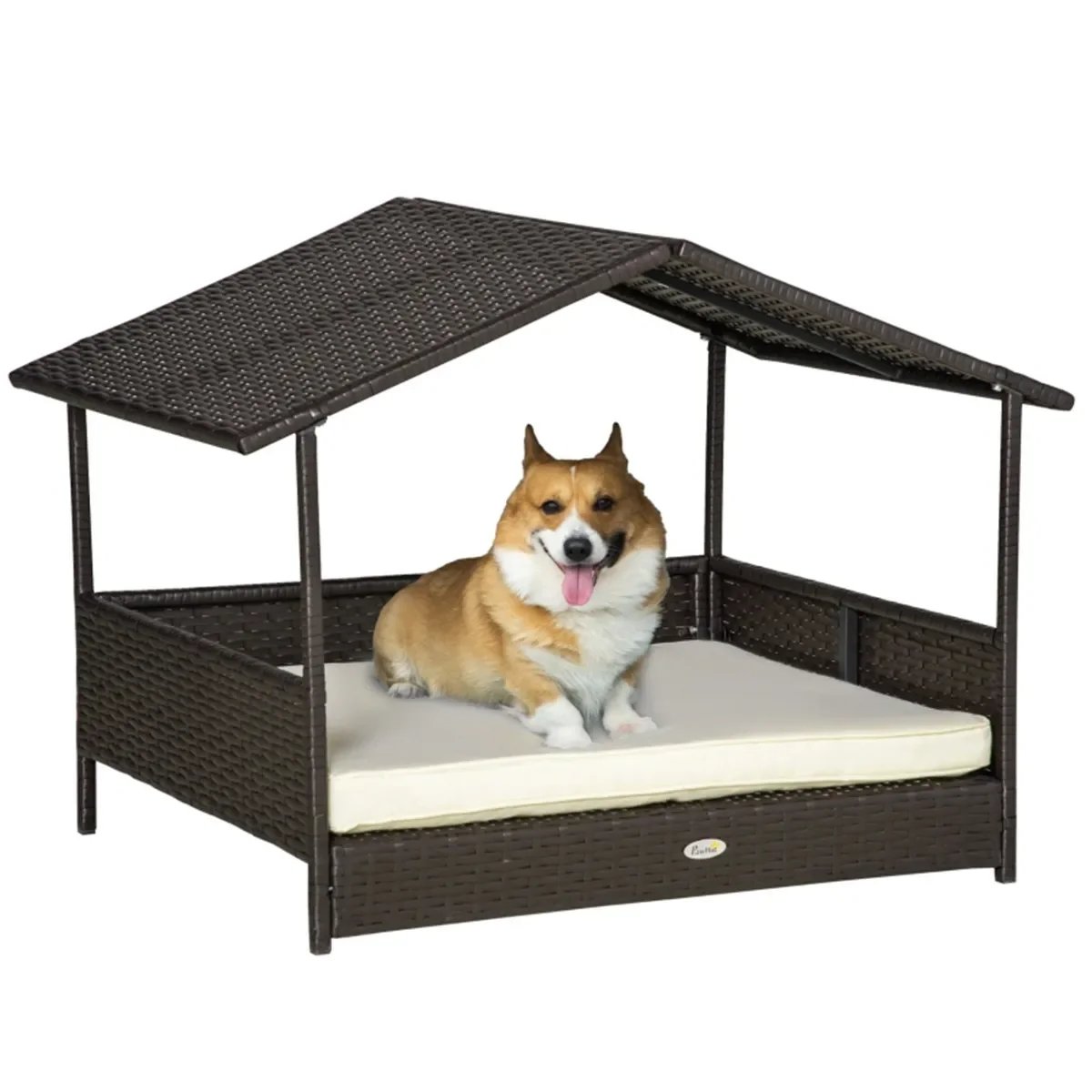 

Dog Bed/ Dog House / Rattan Pet Sofa silicone pet mat beds with mattress included round dog bed cover 42” washable