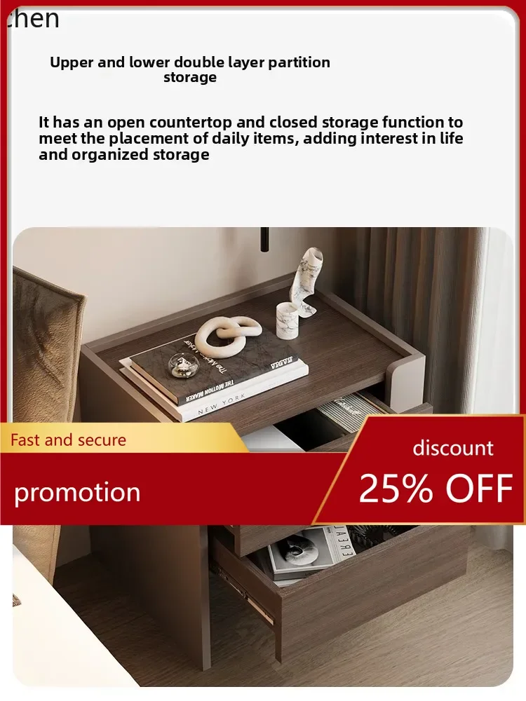 

ZMLminimalist bedside table bedroom modern minimalist high-end bedside table bedside storage cabinet