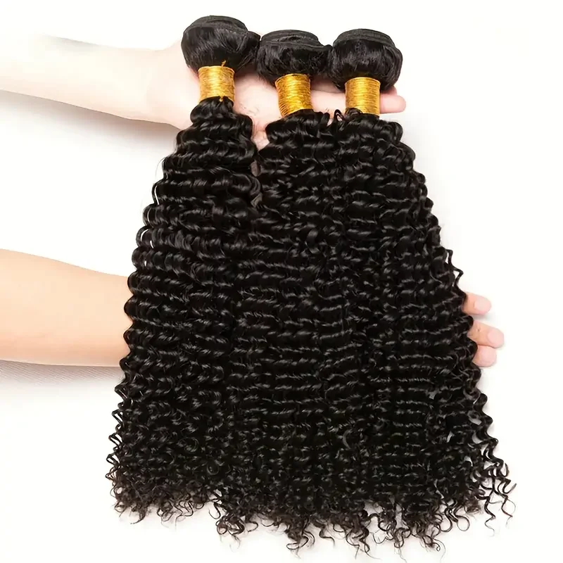 Deep Wave Human Hair Bundles Brazilian Loose Deep Wave 1/3/4 Bundles Deal Deep Curly Hair Weaving Virgin Hair Extensions on Sale