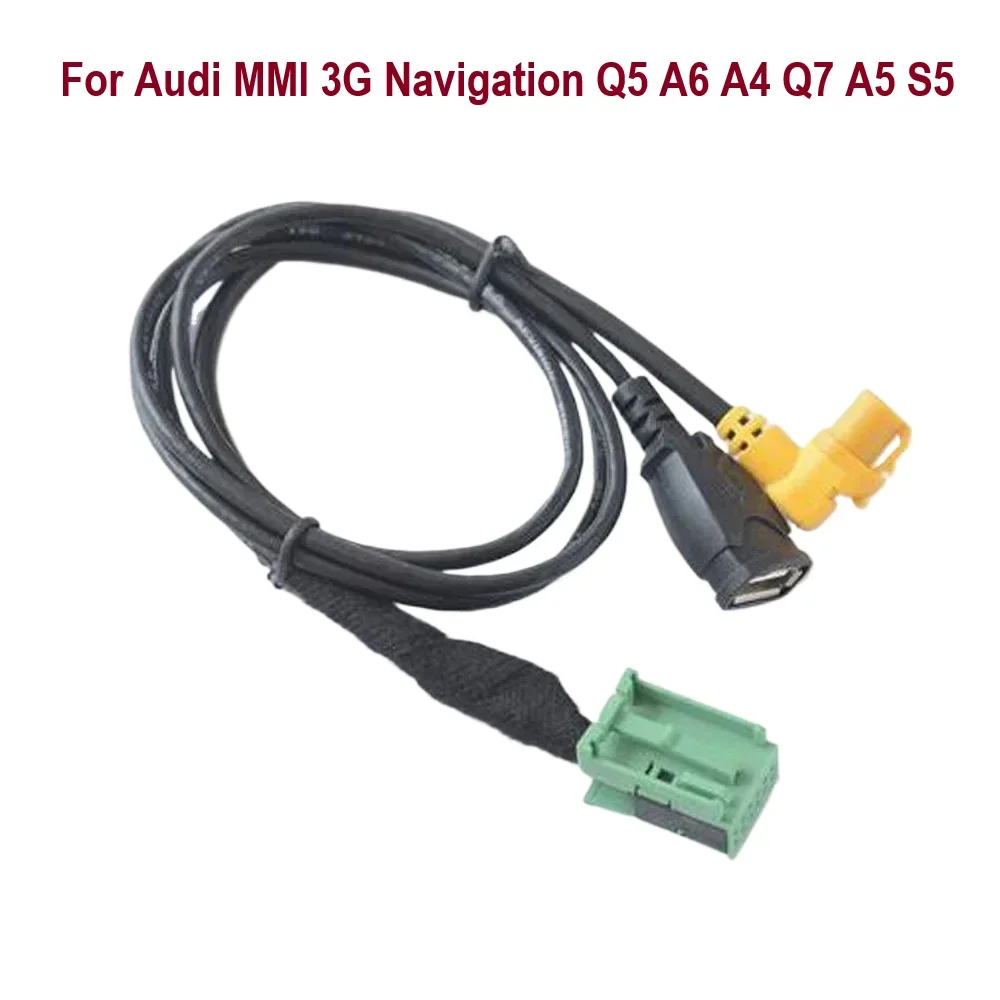 Car Music AMI Input Socket Adapter USB interface Aux cable For Audi MMI 3G Navigation Q5 A6 A4 Q7 A5 S5