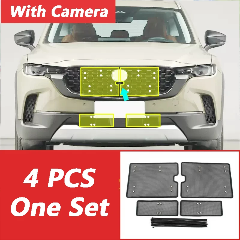 For Mazda CX50 CX-50 2023 2024 2025 Car Front Middle Insect Screen Mesh Grille Insert Net Anti-mosquito Protect Dust Accessories