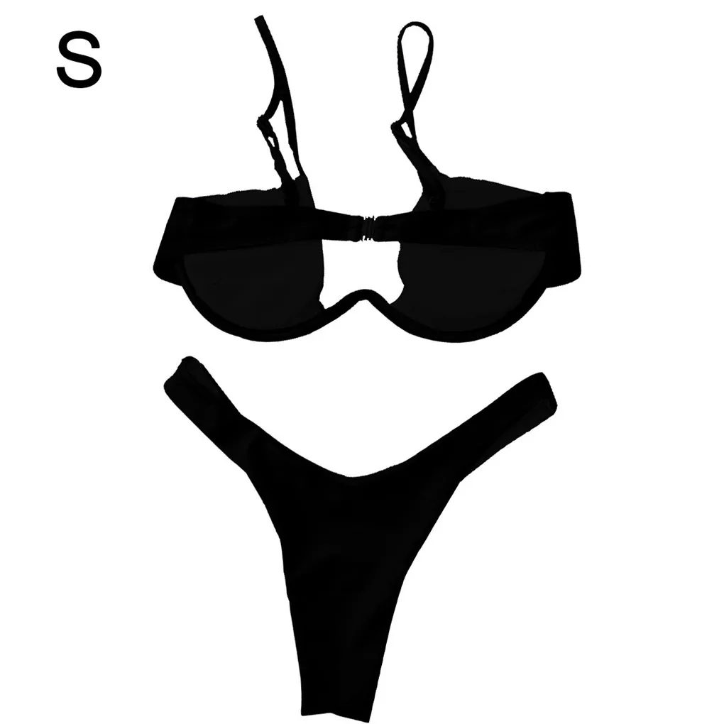Dames Stalen Beugel Badmode Set Elastisch Badpak Polyester Badmode Zomer Zwempak M