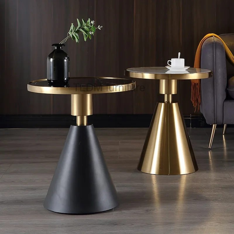 

Mini Wall Mobile Round Table Side Nightstands Small Livingroom Table Luxury Muebles Para Hogar Home Decoration Accessories
