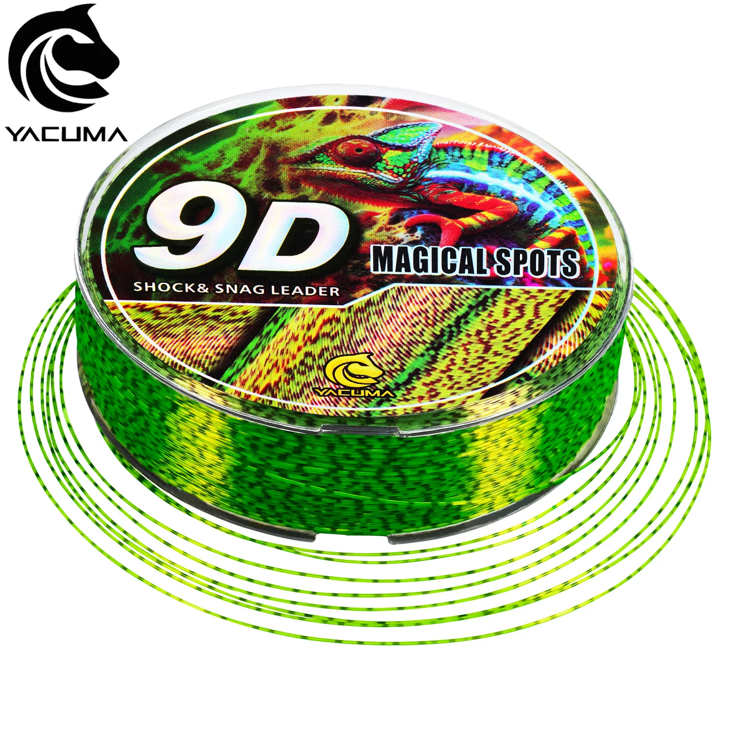 YACUMA 205M-224YDS Unsichtbare Gefleckte Angelschnur Ultra Stark 5,7LB-36,3LB Fluorcarbon-Beschichtung Monofilament Nylonschnur Pesca