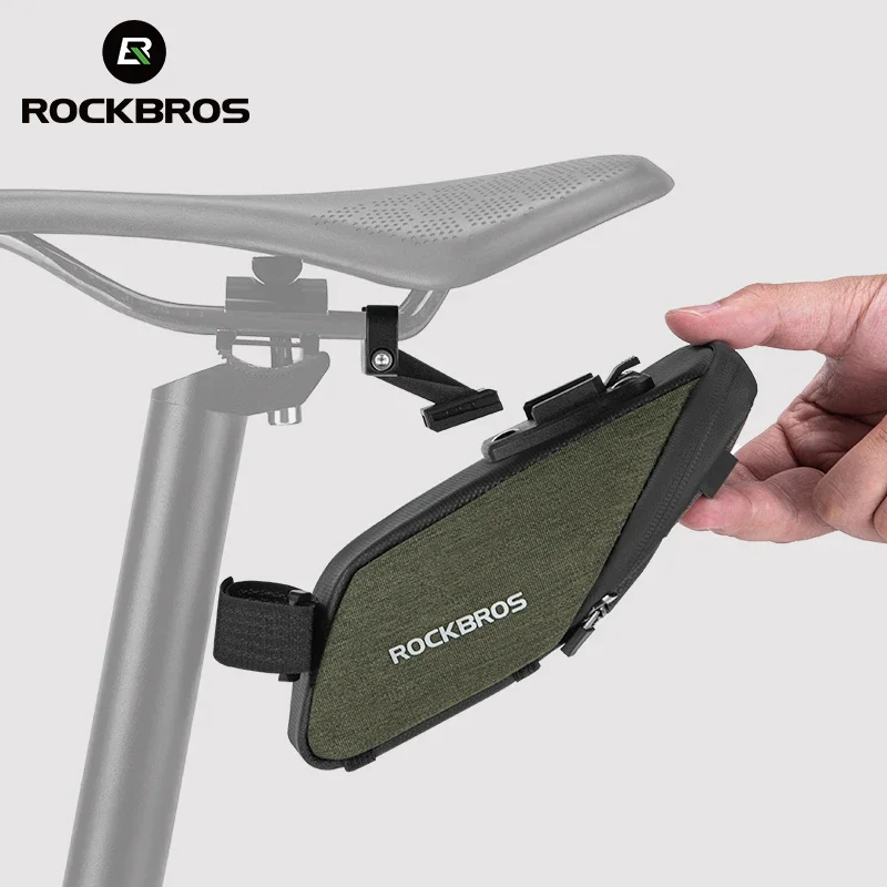 ROCKBROS Protable Bicycle Saddle Bag Waterproof Cycling Seat Tail Bag MTB Road Bike Storage Bag Seatpost Backpack With Mudguard