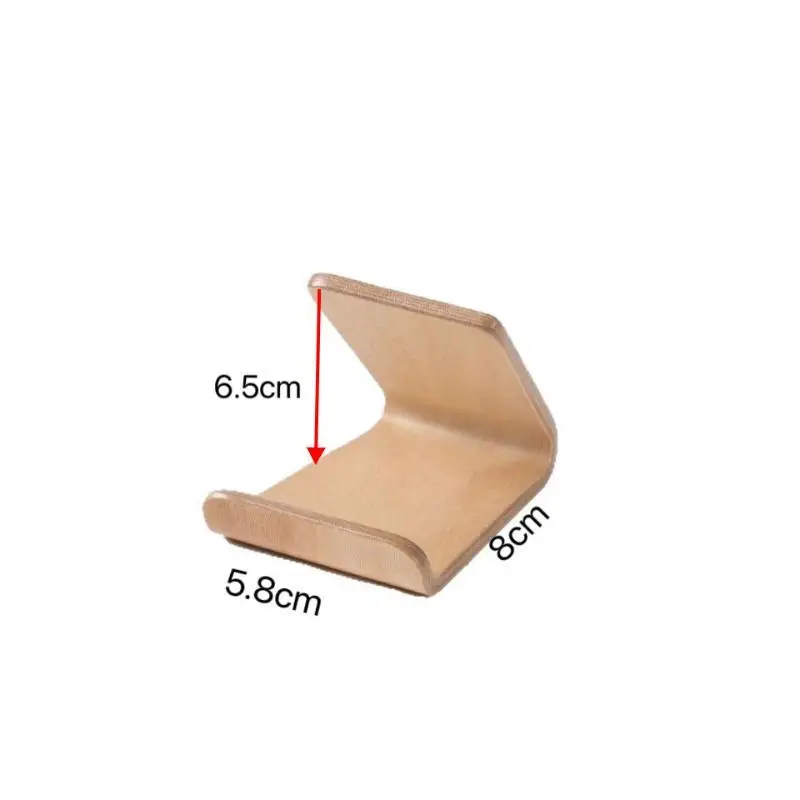 Creative Multifunction Wooden Mobile Phone Tablet Holder Desk Decoration Ornaments Portable Mini Anti Slip Cellphones Bracket