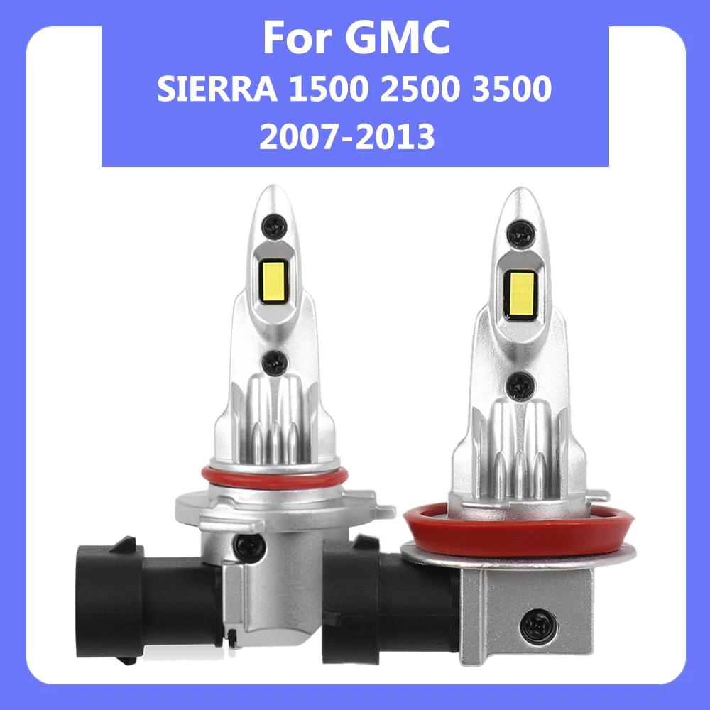 

Fit for GMC SIERRA 1500 2500 3500 HD 2007-2013, 9005 H11 LED Hi/Lo Beam Car Headlight Bulbs Mini Auto Lamp Replacement 30W 2pcs