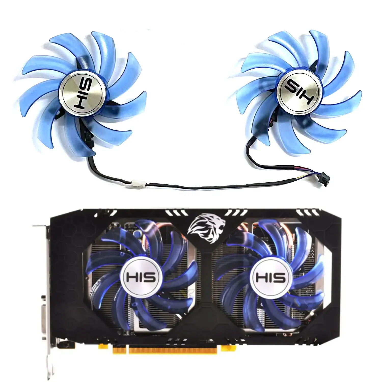 

Brand new 85MM 4PIN FDC10U12S9-C RX470 480 GPU fan for HIS Radeon RX570 480 470 Iceqx2 Turbo graphics card replacement