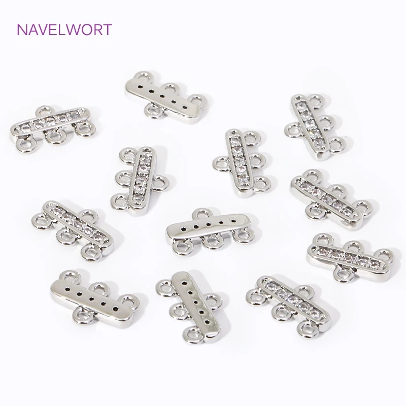 18K Gold Plated Multi Strand Connector End Bar,Layering Clasps,Chains Ends Connectors For Bracelets Jewelry Making  Accessories