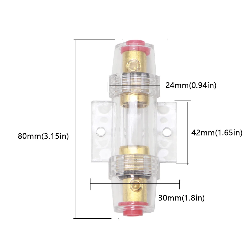 10A 15A 20A 30A 40A 50A 60A 70A 80A 100A AGU 10*38MM Fuse & Holder Car Audio Refit Fuse Holder Car Stereo Audio Circuit Breaker