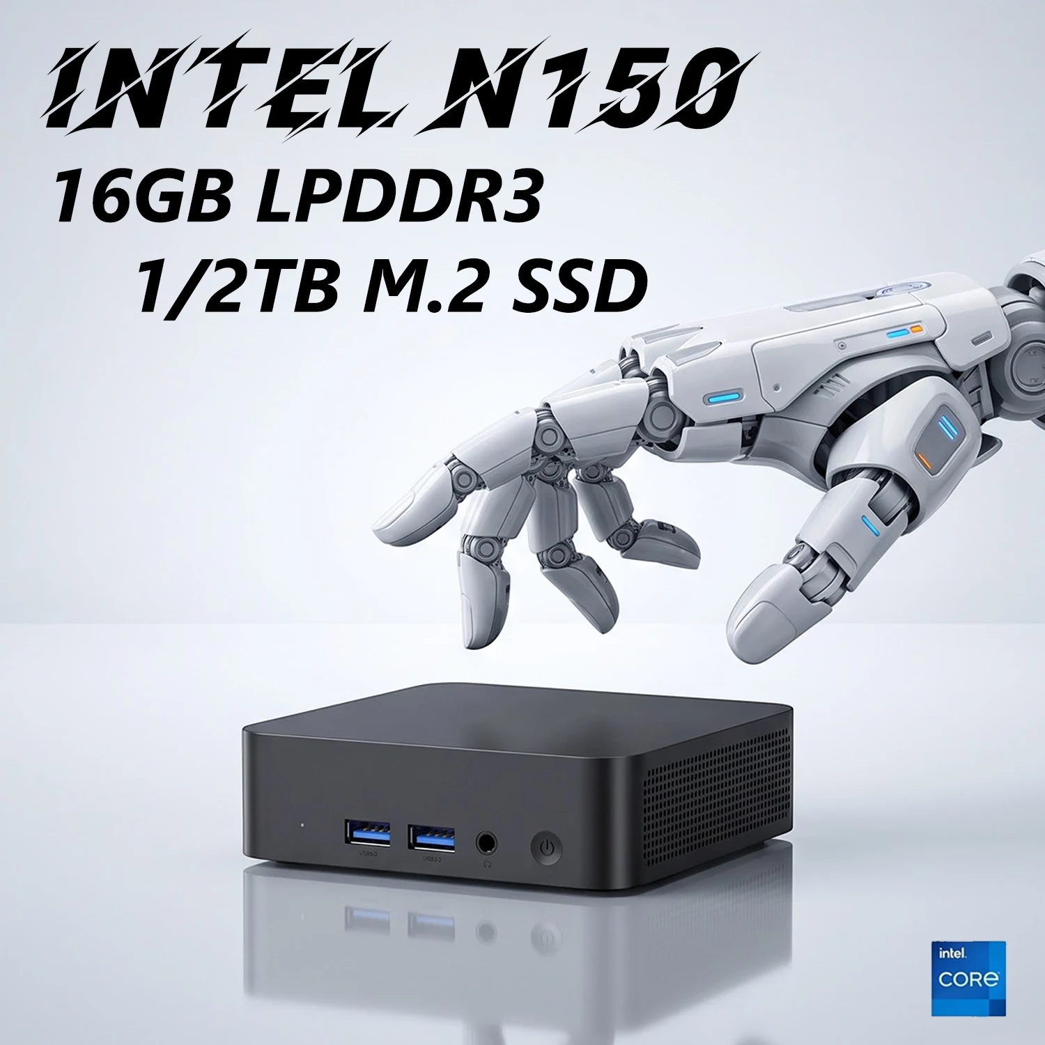 새로운 4K 인텔 N150, 32GB RAM, 1/2TB SSD, 블루투스 5.0, Wi-Fi 6, 1000M 이더넷, 윈도우 11, 게이밍 및 사무용 인텔 미니 PC