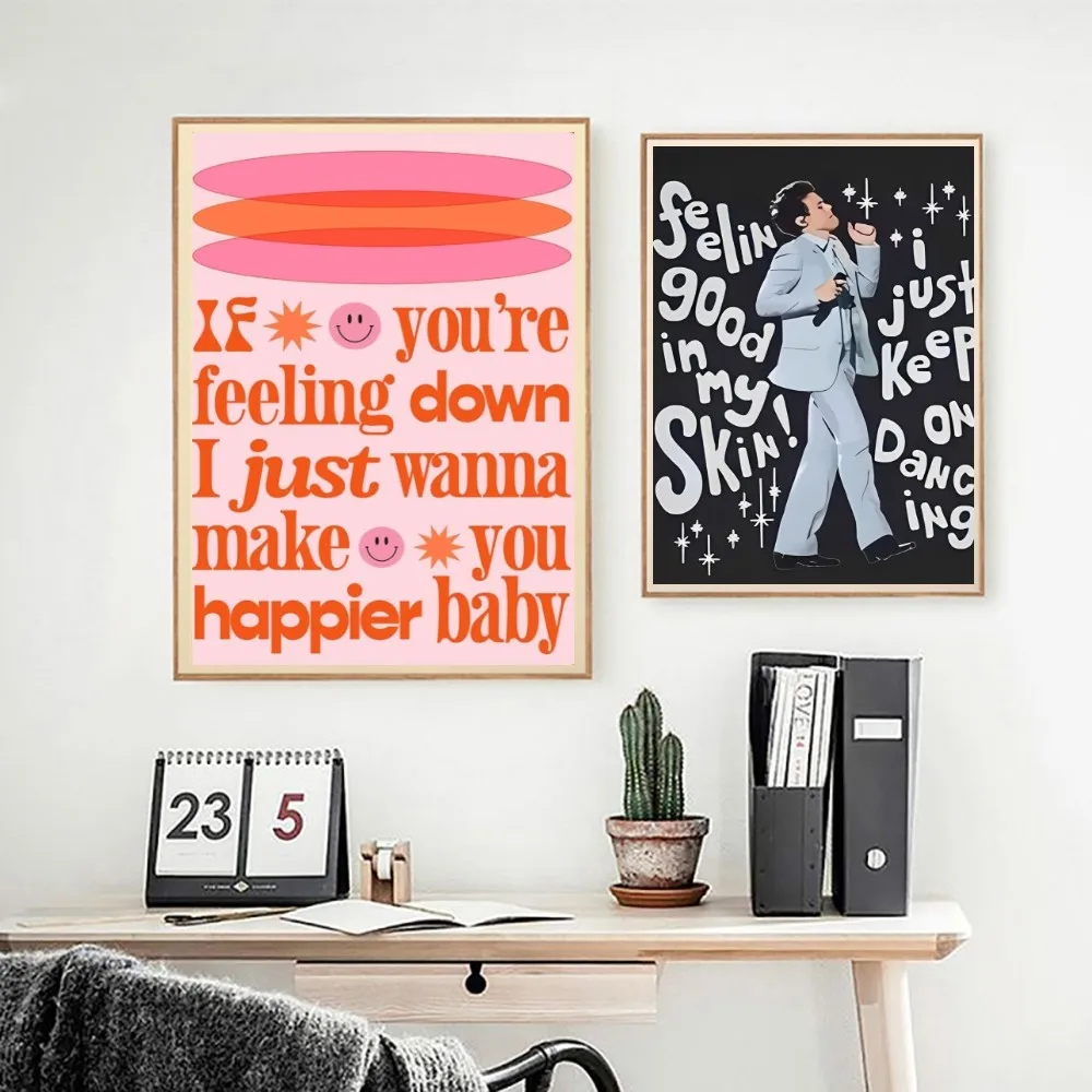 Harris Styles Lyrics Art Poster Wall Sticker Bedroom Bedside Decoration Modern Art Indoor Hanging Painting