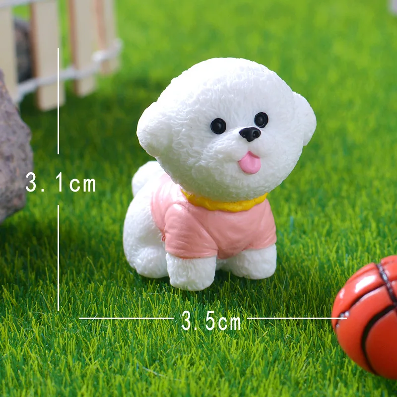 Figurines Miniatures Cute Cartoon Simulation Dog Micro Landscape Ornaments For Home Decoration Bedroom Decor Desk Accessories