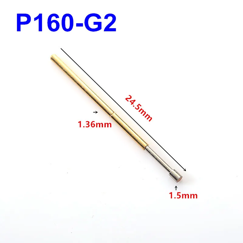 100 Pcs/pack P160-G2 Flat Spring Test Probe Outer Diameter 1.36mm Length 24.5mm for PCB Testing