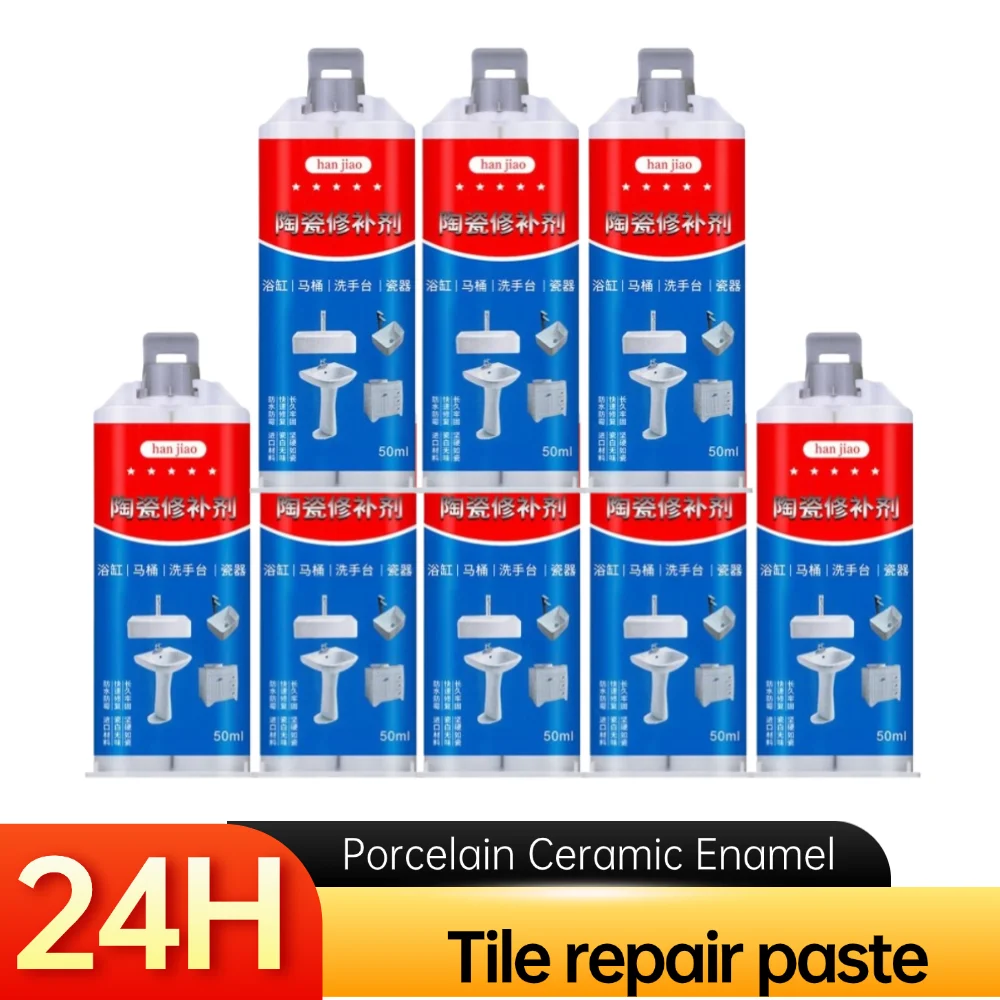 

8PCS Tile And Ceramic Glaze Repair Paste Fix Tub Chips Sink Cracks with Super Adhesion for Porcelain Ceramic Enamel quick-drying