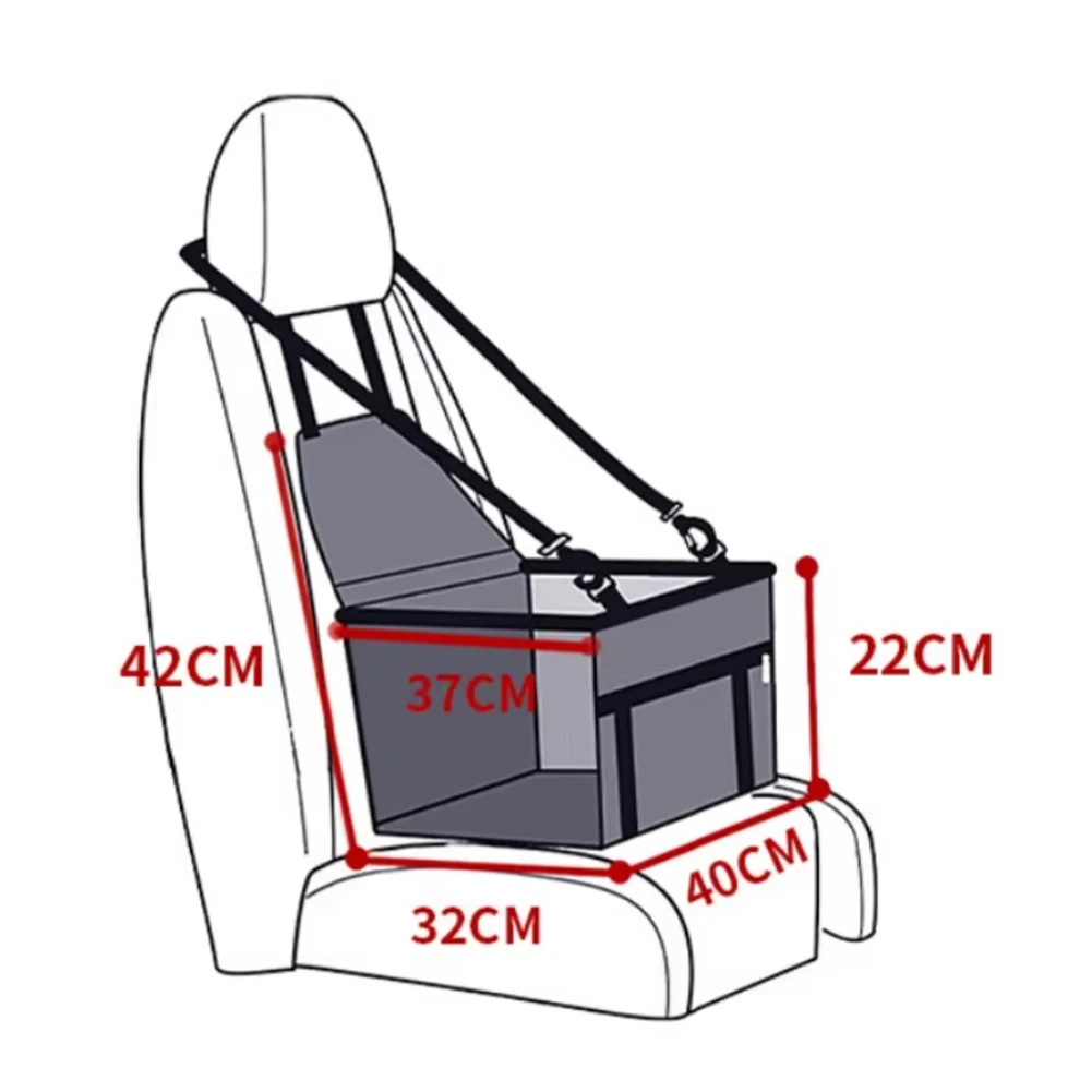 Industrial Tools Deluxe Pet Car Seat Cushion for Dogs - Waterproof, Breathable Rear Seat Safety Kennel
