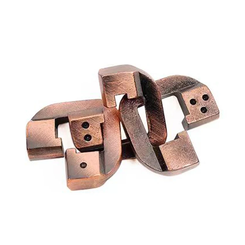 Brother Lock Puzzle in metallo Rompicapo per adulti Bambini Ragazzi Ragazze Mente IQ Test logico Disentanglement Giocattoli educativi Giochi