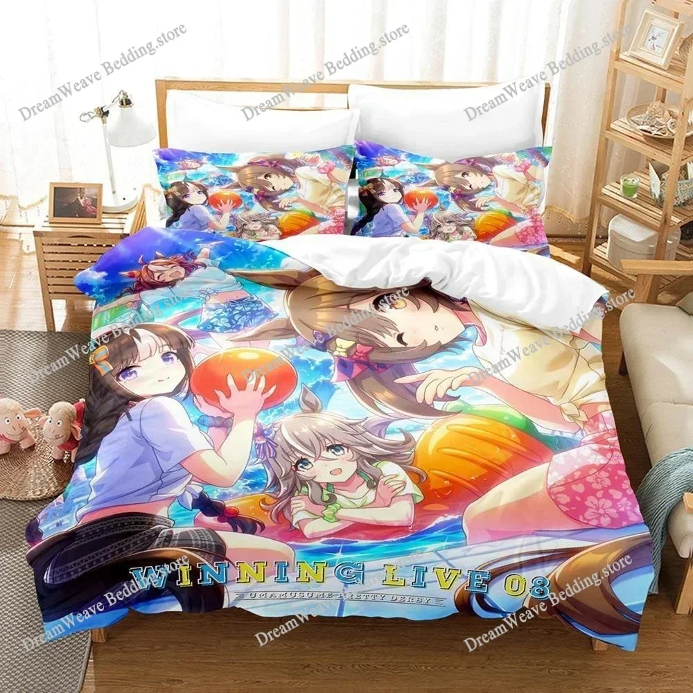 Fashion 3D Print Anime Bed Sheet Cute Derby Bedding Set Single Twin Full Queen King Size Bed Set Adult Kid Bedroom Duvetcover963