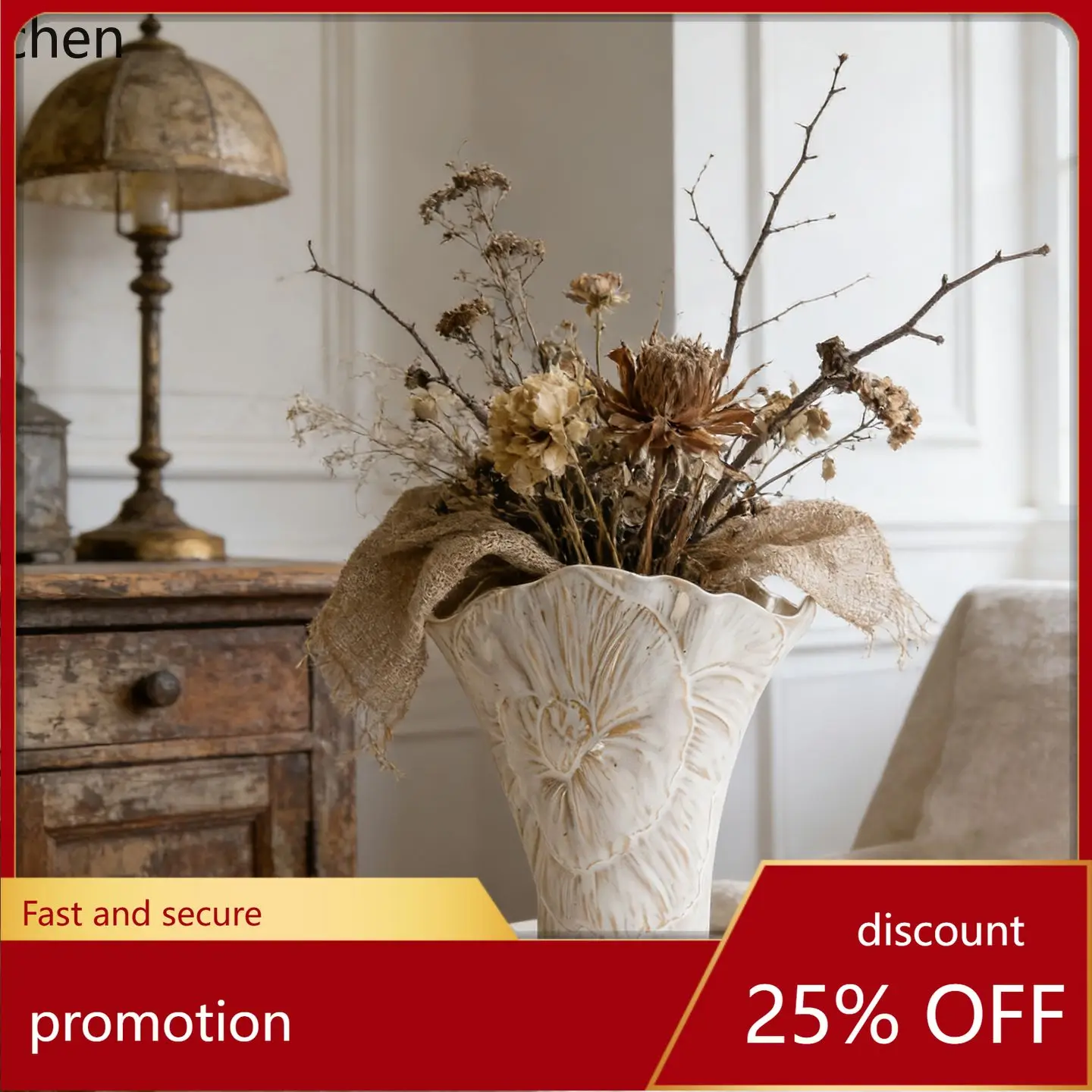 

Zml ceramic vase - premium creative ornament, hydroponic flower vase, retro gift box set