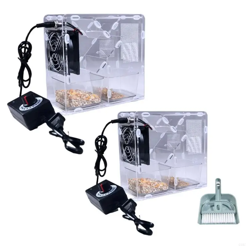 

Efficient Bird Seed Shell Blower Adjustable Speed Controllor Fan for Various Grains Easy Maintenances Feeding Supply Q5WC