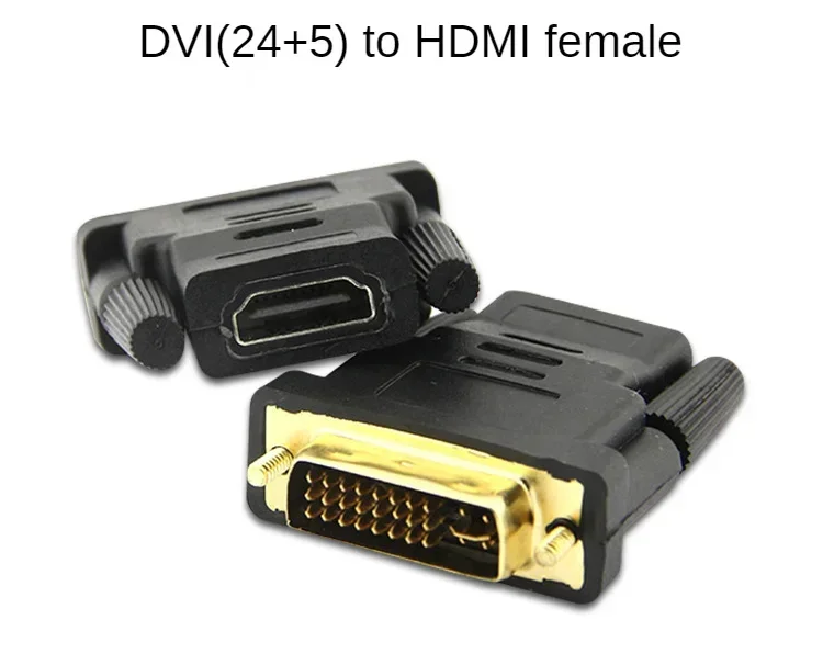 Cables adaptadores DVI 24 + 5 A enchufe plateado macho a hembra, convertidor de Cable HDMI compatible con DVI, 1080P para Monitor de proyector HDTV