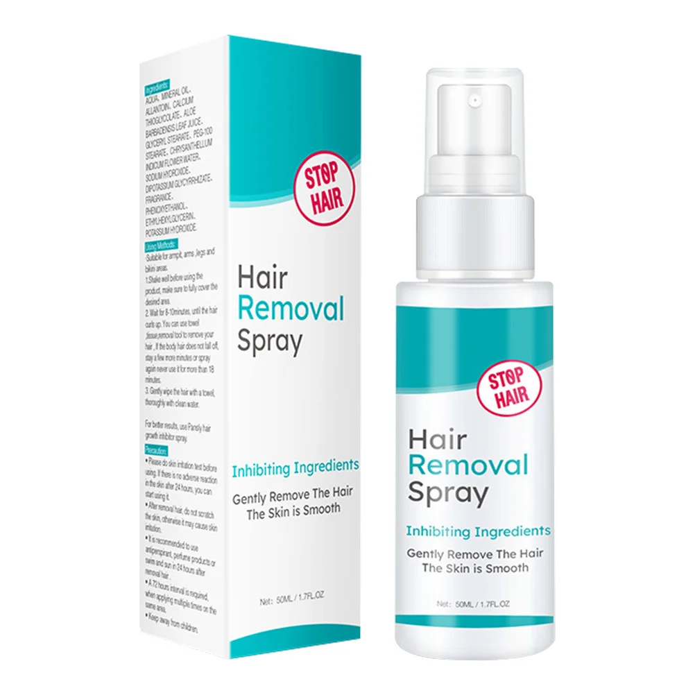 

50ml Hair Growth Inhibitor Portable Mild Hair Stop Growth Spray Painless Chemical-Free Effective Long-Lasting Spray