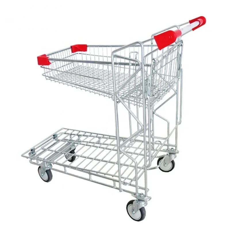

Factory use cargo transport trolley warehouse storage trolley factory trolley steel cart