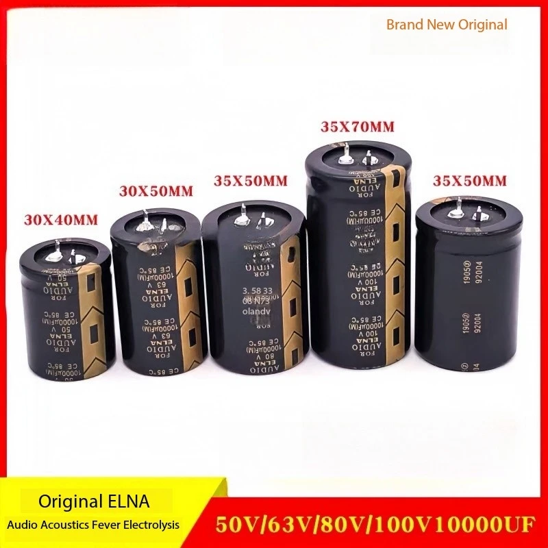 1PCS 50V/63V/80V100V10000UF ELNA INA LA5 Full Series Original Audio Filter Power Amplifier Audio Electrolytic Capacitor