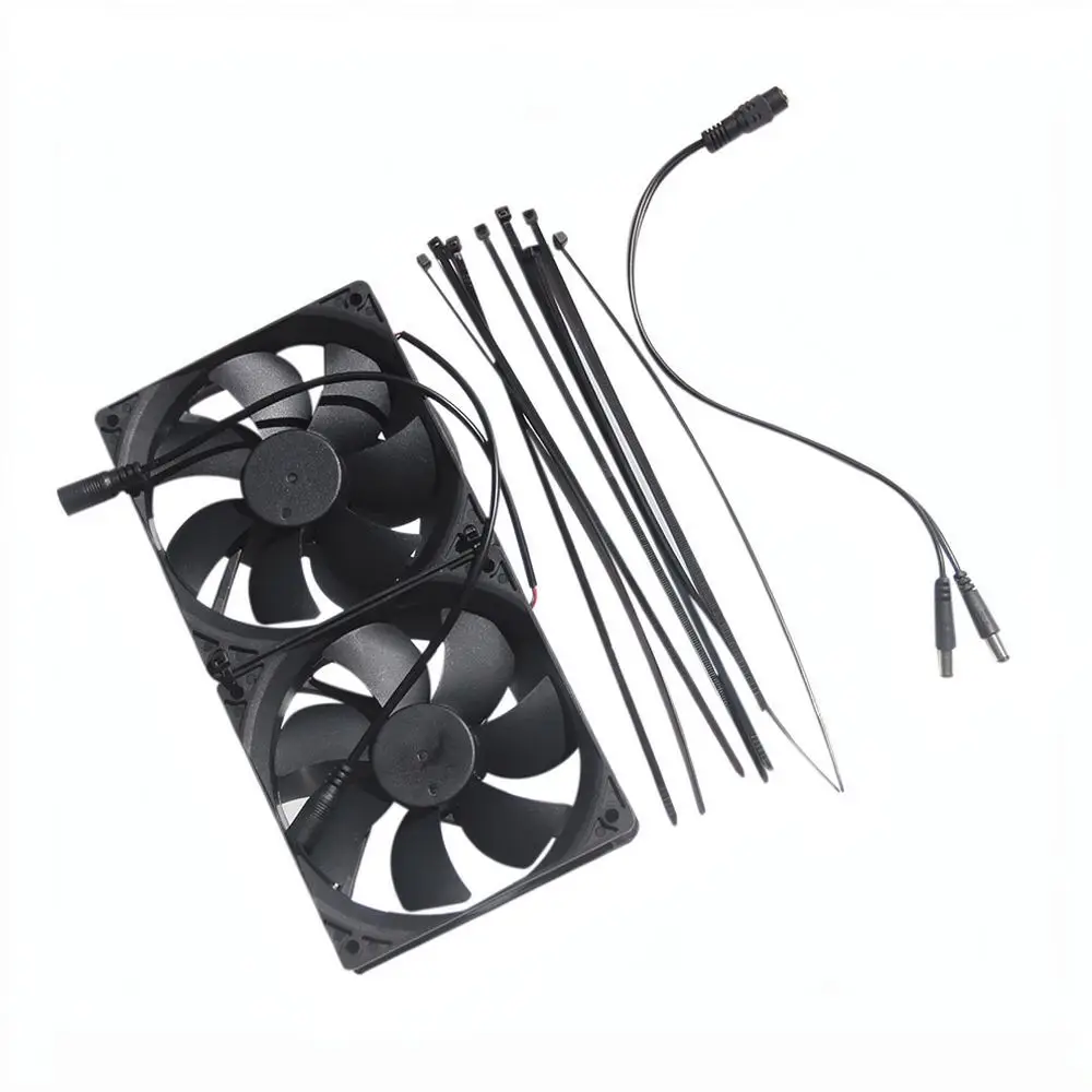 Dual Fan Solar Exhaust System For Yiliangguang Greenhouse Pet House Chicken Coop Ventilation Cooling Blower