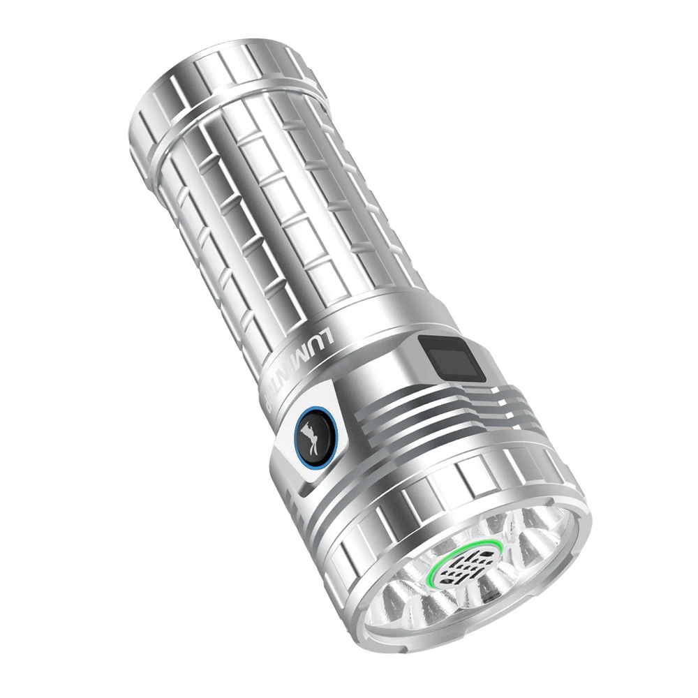 EDC LED-Taschenlampe Typ USB C wiederaufladbare Lampe 46950 Li-Ion Outdoor-Campinglaterne 26000 Lumen Leistungsstarke Taschenlampe MACH V2.0
