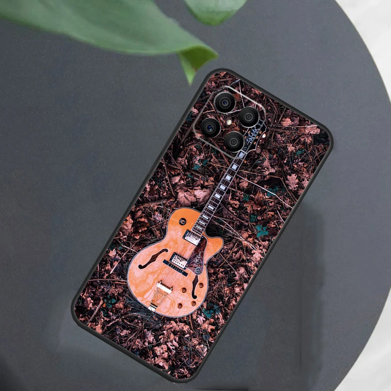 Guitar Music Case For Huawei Honor 50 70 X7 X8 X9a P40 P30 Lite P50 P20 Pro PSmart Z Nova 5T Back Cover