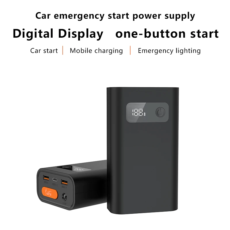 LCD Digital Display Jump Start Super Capacitor 12v 24v Emergency Car Tools 800a 1000a Multi Start Jump Starter 12000mah