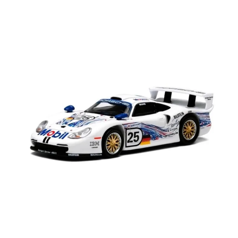 سباركي 1:64 حصريًا صغيرًا بورش 911 GT1 EVO 24h LE MANS 1997 H.J.STUCK - T.BOUTSEN # 25 # 26 لعبة نموذج سيارة مصنوعة من خليط معدني #5