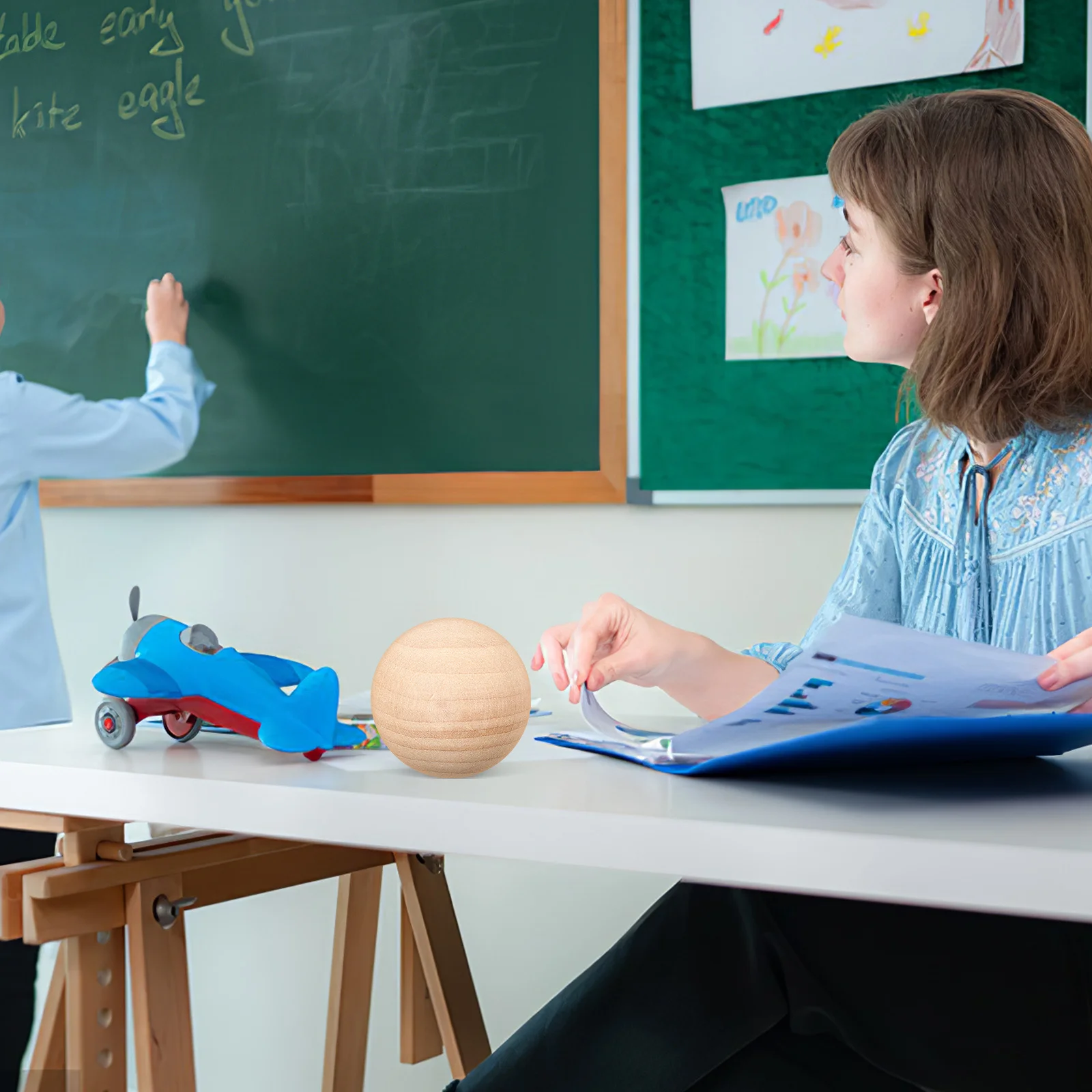 

1pcs Solid Wooden Ball 2 Inch Unfinished Hardwood Sphere For Diy Crafts Painting Projects Kids Teaching Models Handicraft