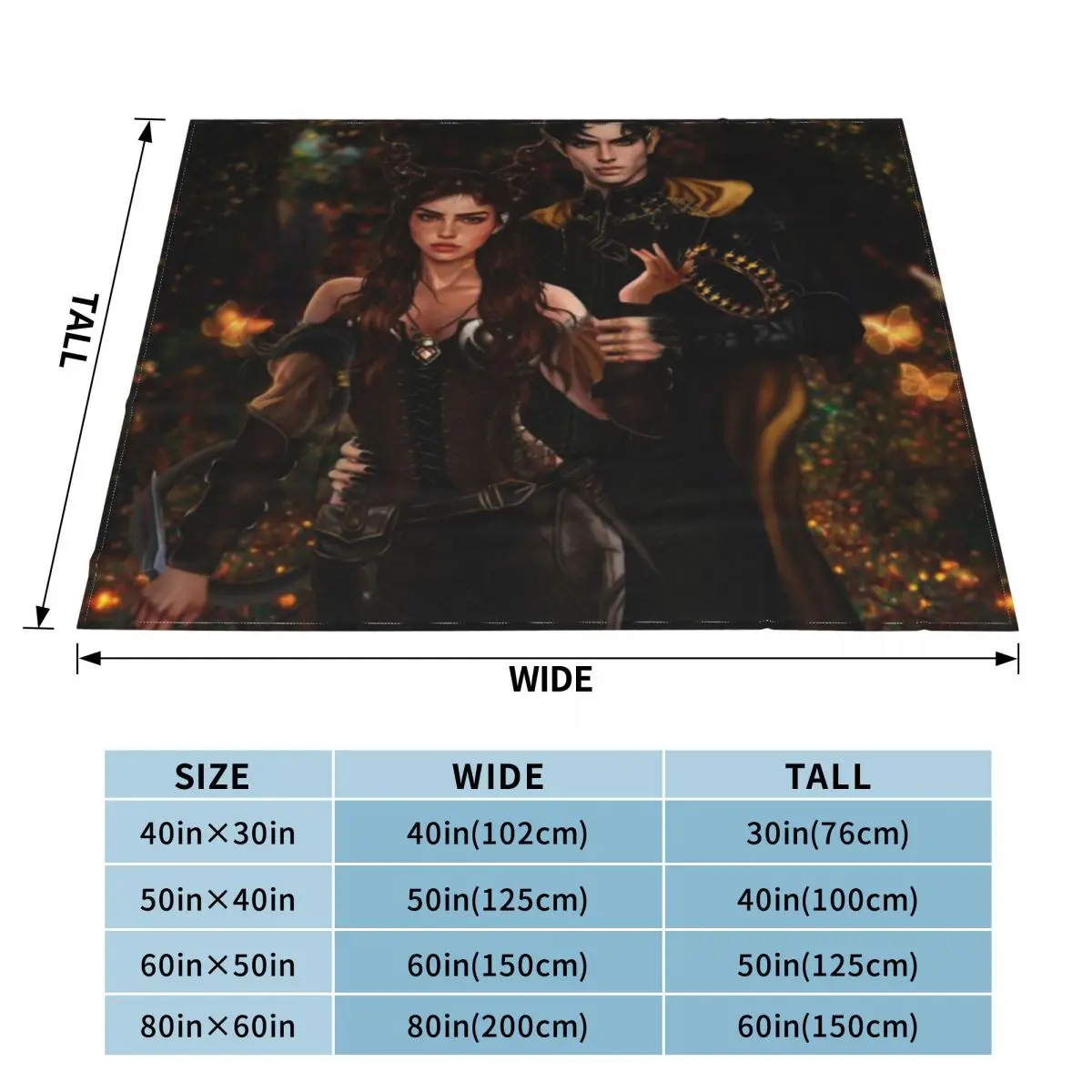 Jude Duarte And Cardan Greenbriar From The Cruel Prince An Ultra-Soft Micro Fleece Blanket