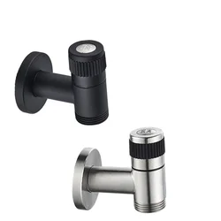 Brushed/Black Bibcocks 3/4' Washing Machine Faucet 304 Stainless Steel Wall Mounted Cold Bibcock Home Garden Cold